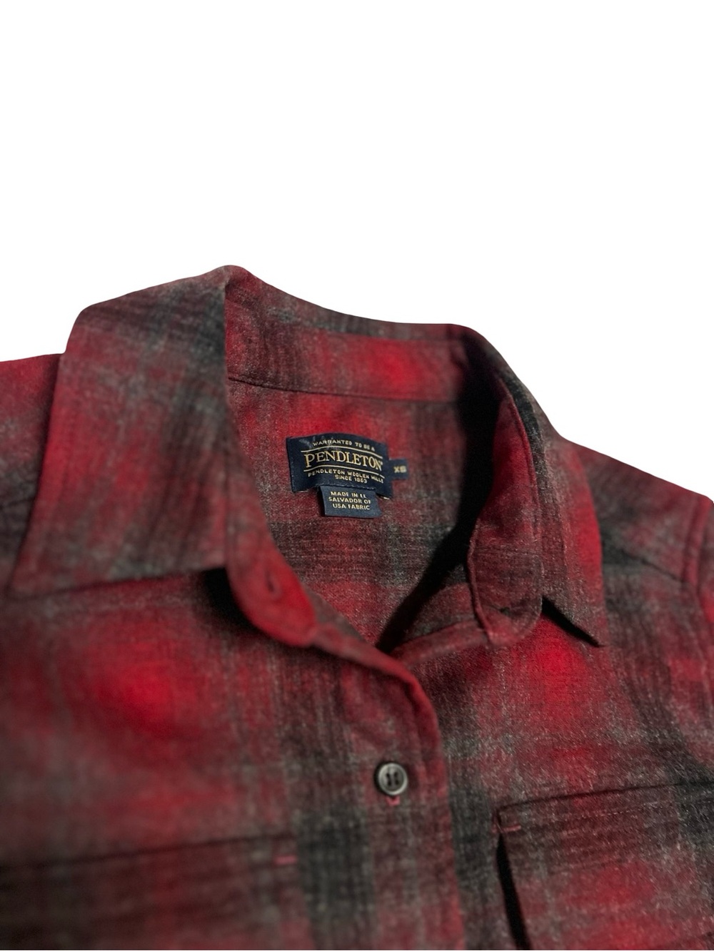 Vtg Pendleton Mens Wool LS Plaid Sz XS Grunge Beach Gorpcore Travel Y2K Festival